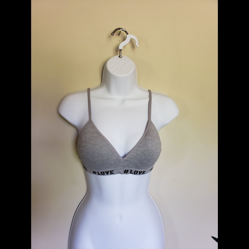 Grey LOVE T-Shirt Bra Girls/Teens